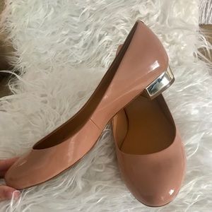 J Crew Lily Metallic Heel Flats Bronzed Clay SZ 8